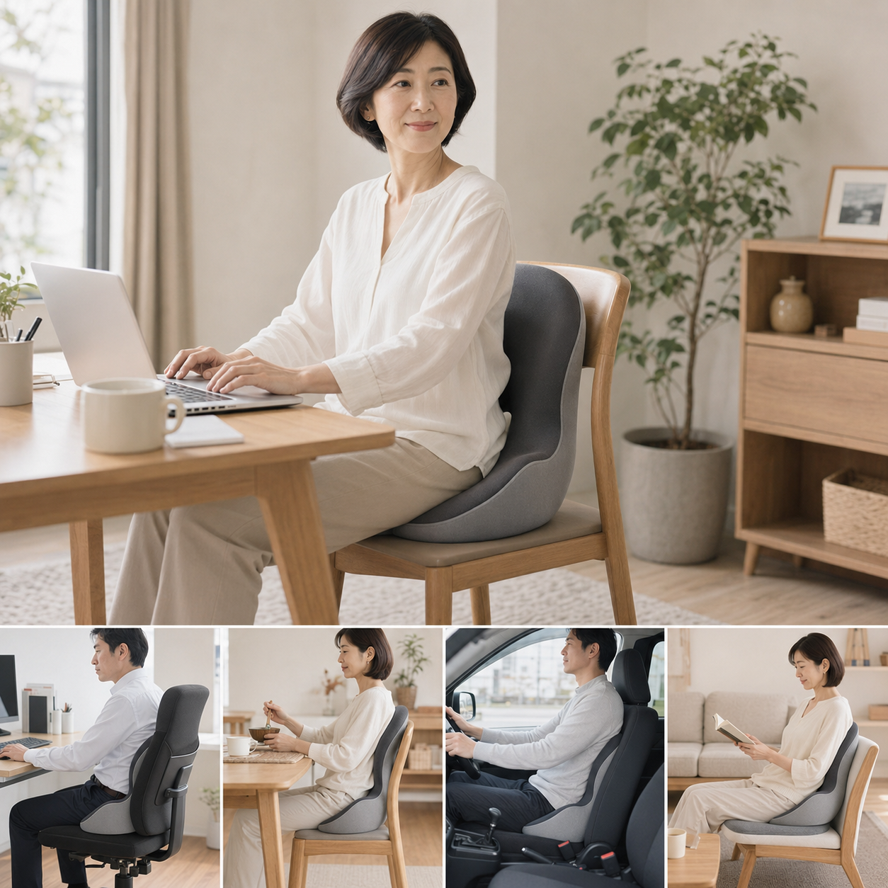 車の運転席を含むさまざまな使用シーン